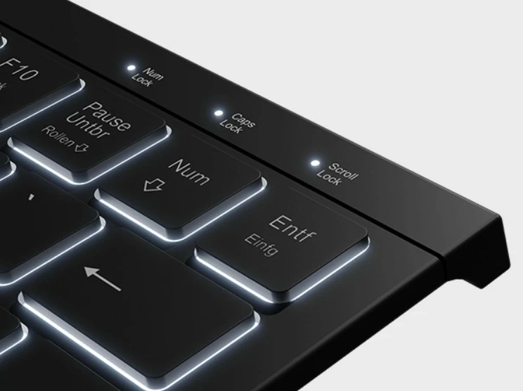 Tastierë KeySonic KSK-5010ELC, me kabllo, LED, QWERTZ, e zezë