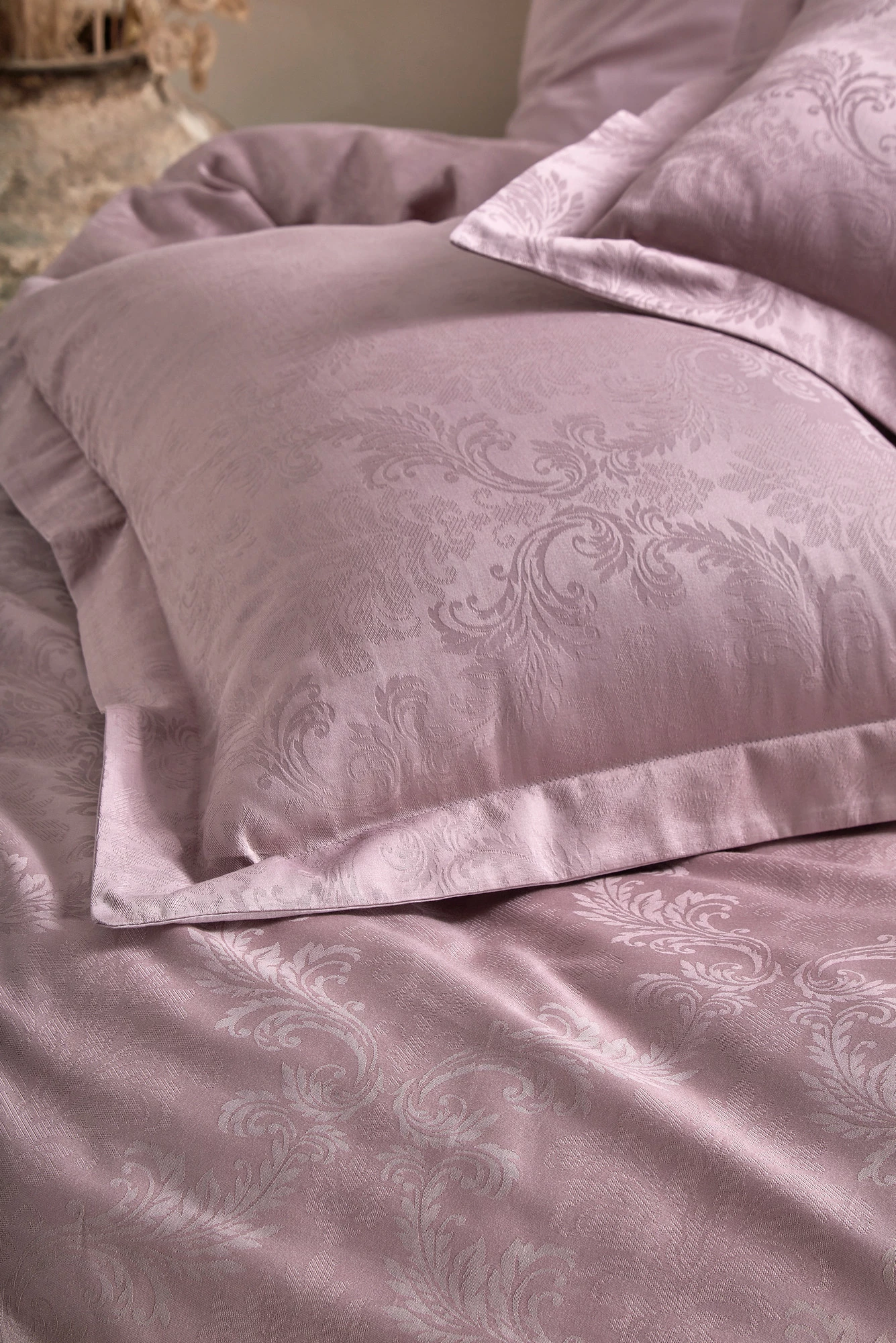 Set mbulesë për jorgan dopio, satin, L'essentiel, Hoten, vjollcë