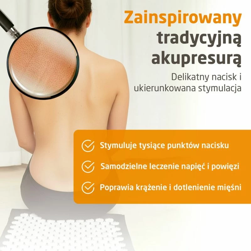 Tapet akupresure me ngrohje Medisana, e zezë