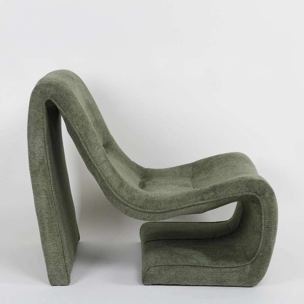 Karrige e ulët Flow, ngjyrë ulliri, 65x91x76cm