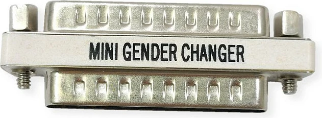 Adapter VALUE Mini Gender Changer DB-25, mashkull-mashkull, argjendtë
