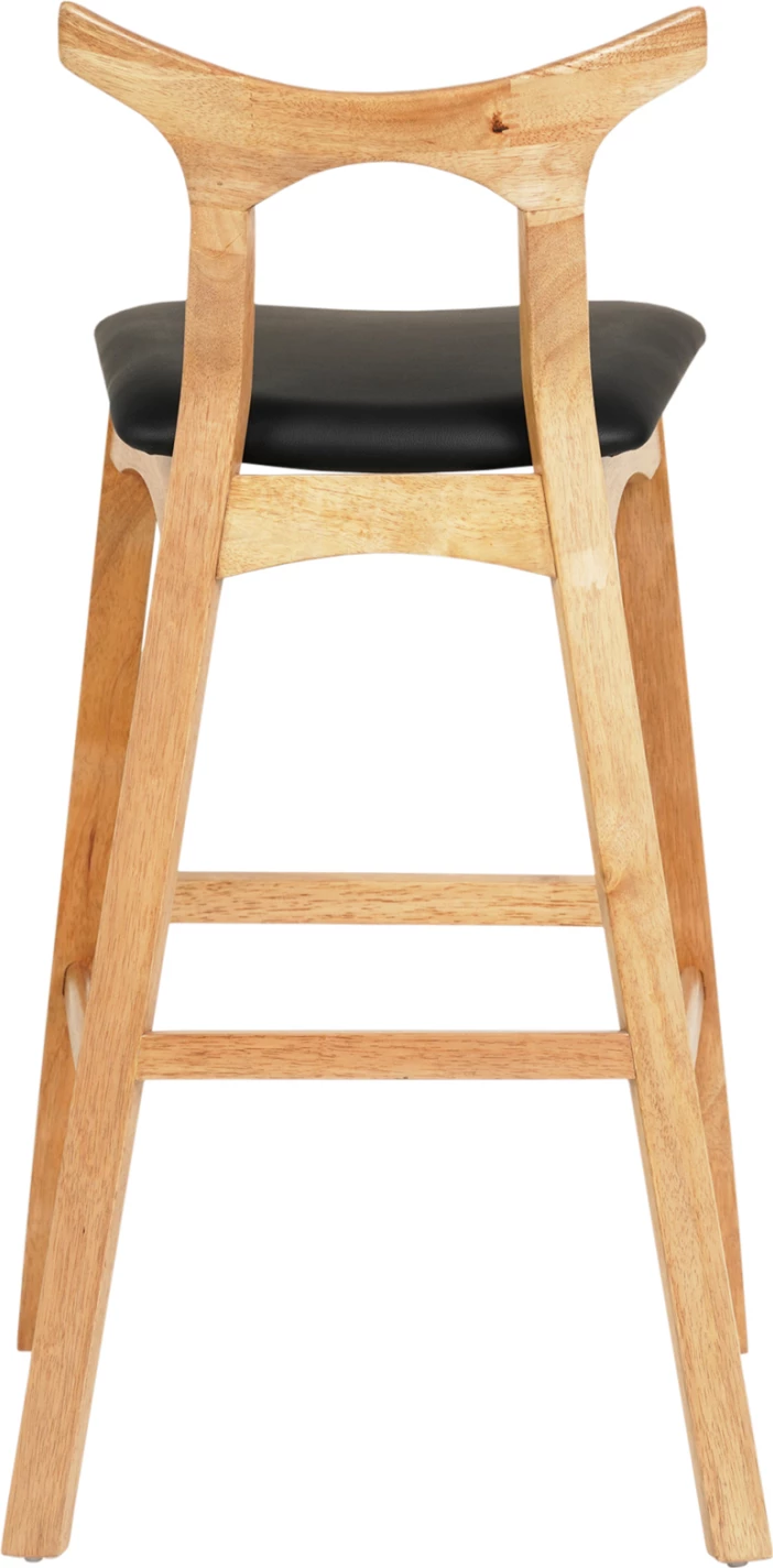 Karrige për bar USOPP FH9951.01 dru gome ngjyrë lisi të çelët - PU e zezë 43x41x100H cm