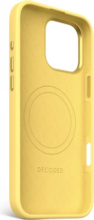 Mbështjellës Decoded AntiMicrobial Silicone Backcover për iPhone 16 Pro Max me MagSafe, e verdhë