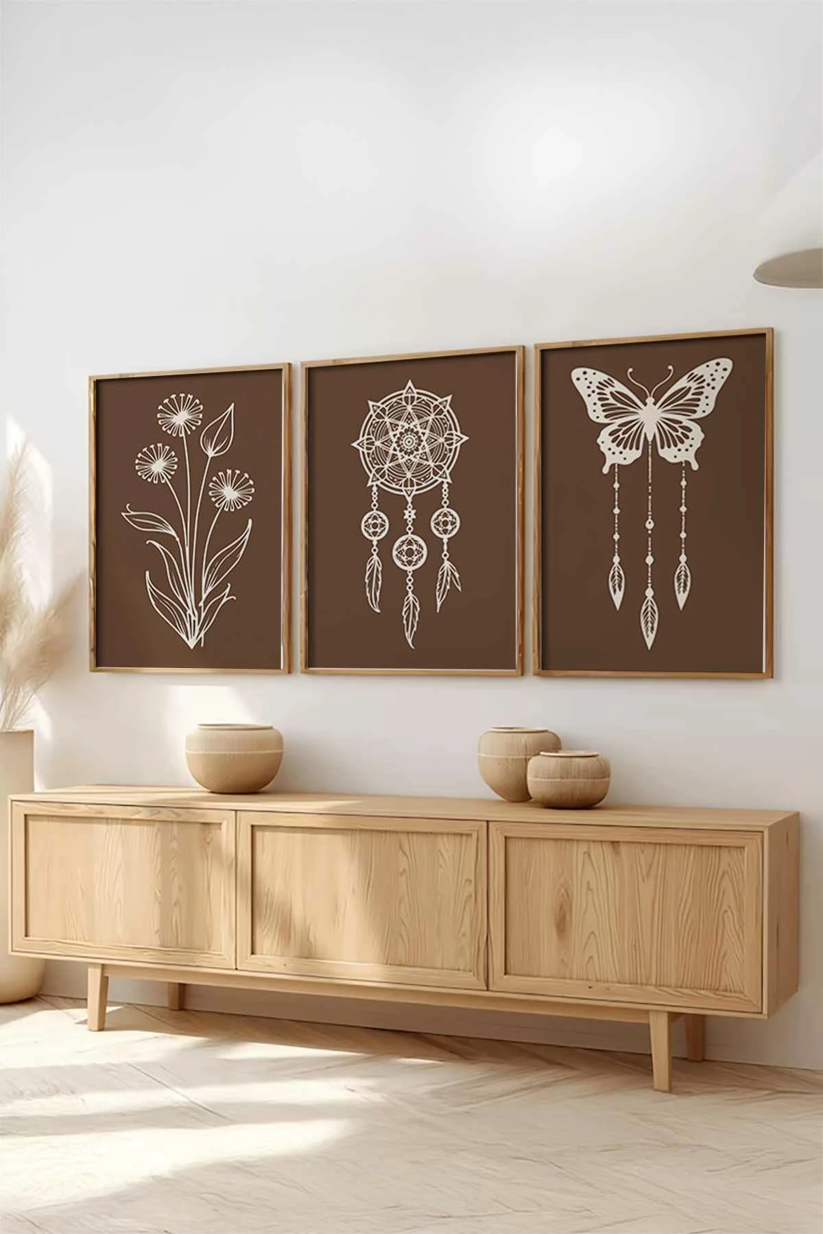 Pikturë dekorative me kornizë MDF (3 copë), Wallity, Huhu513, 40x60cm