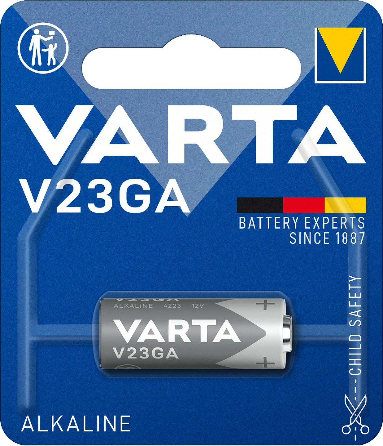 Bateri Varta V23GA (A23), alkaline 12V, 1 copë, gri/argjend