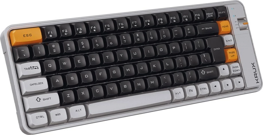 Tastierë Krux Office Cross, 75%, wireless, 84 taste, gri-e zezë