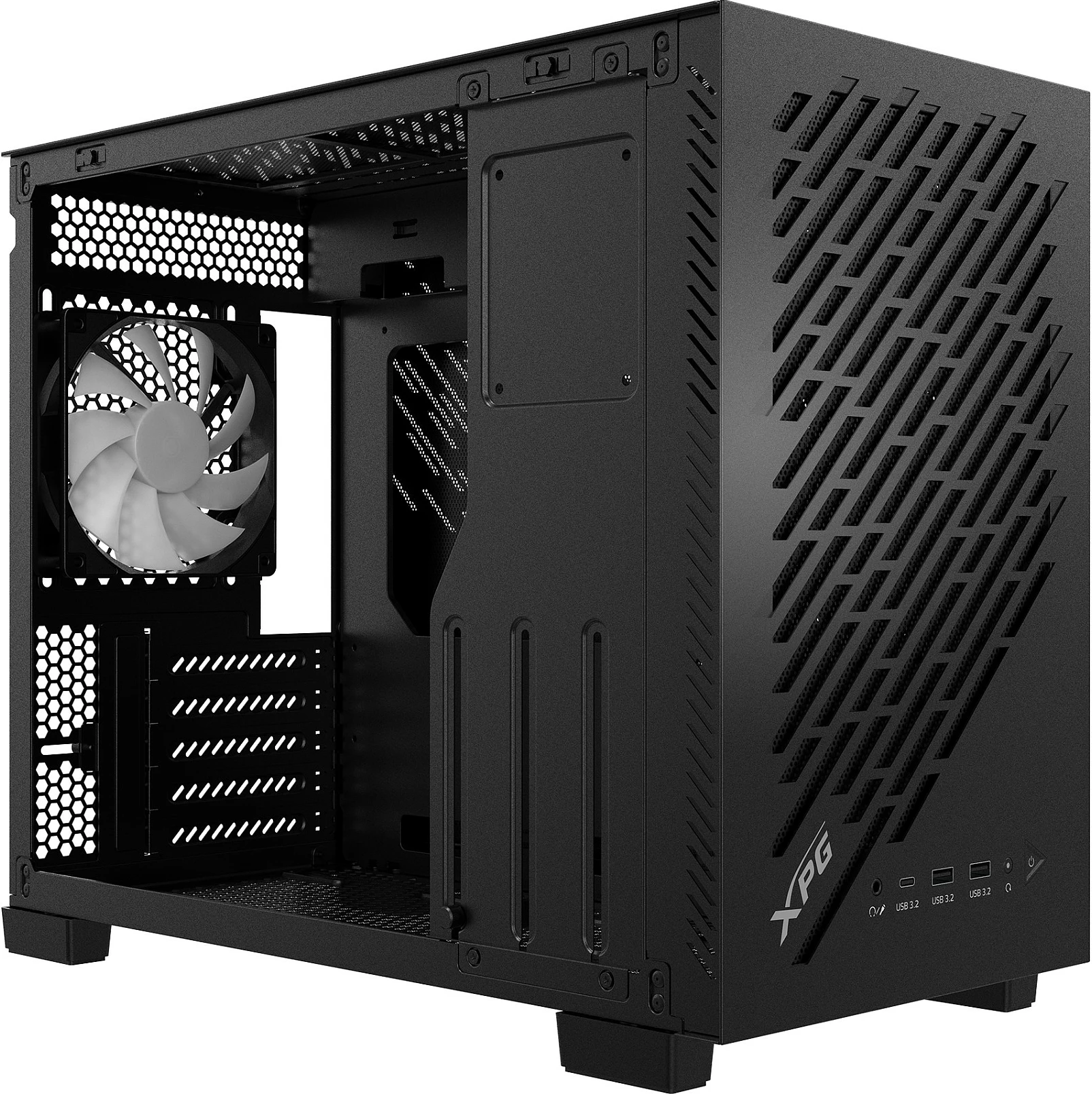 Kasë XPG VALOR AIR NANO, Midi Tower, micro ATX/Mini-ITX, USB-C, e zezë