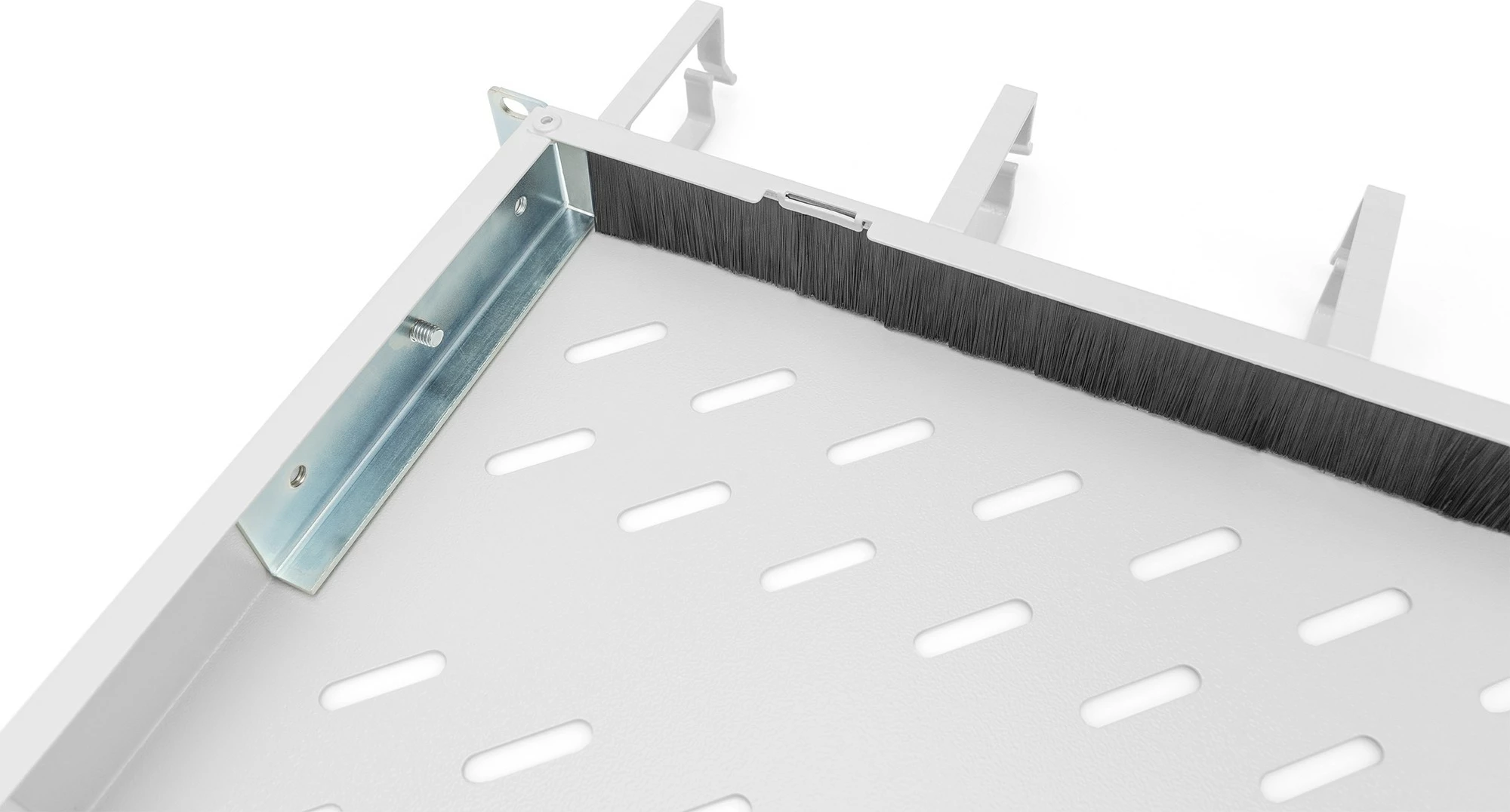 Raft për kabinet rrjeti Digitus 19" 1U, me menaxhim kabllosh, gri