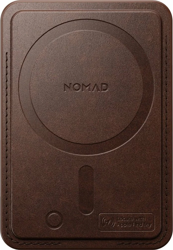 Kuletë lëkure MagSafe Nomad Leather Mag Wallet me Apple Find My, 1-4 kartela, kafe