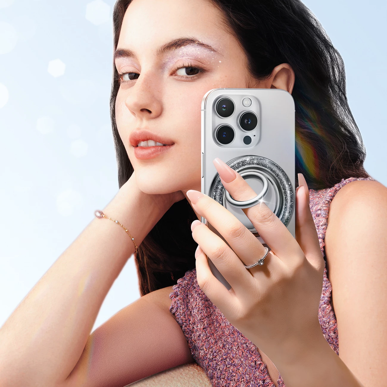 Mbajtës magnetik unazë Joyroom JR-ZS425 për celular, me qëndrim, i zi