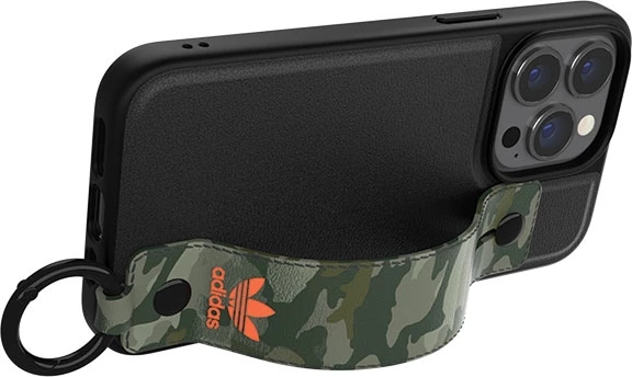 Mbështjellës Adidas OR Hand Strap Case për iPhone 13/13 Pro 6.1", e zezë-gjelbër