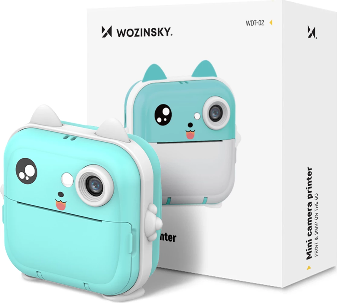 Kamerë digjitale për fëmijë Wozinsky WDT-01 me printer termik, 48MP, 2.4", 1200mAh, Bluetooth, kaltër