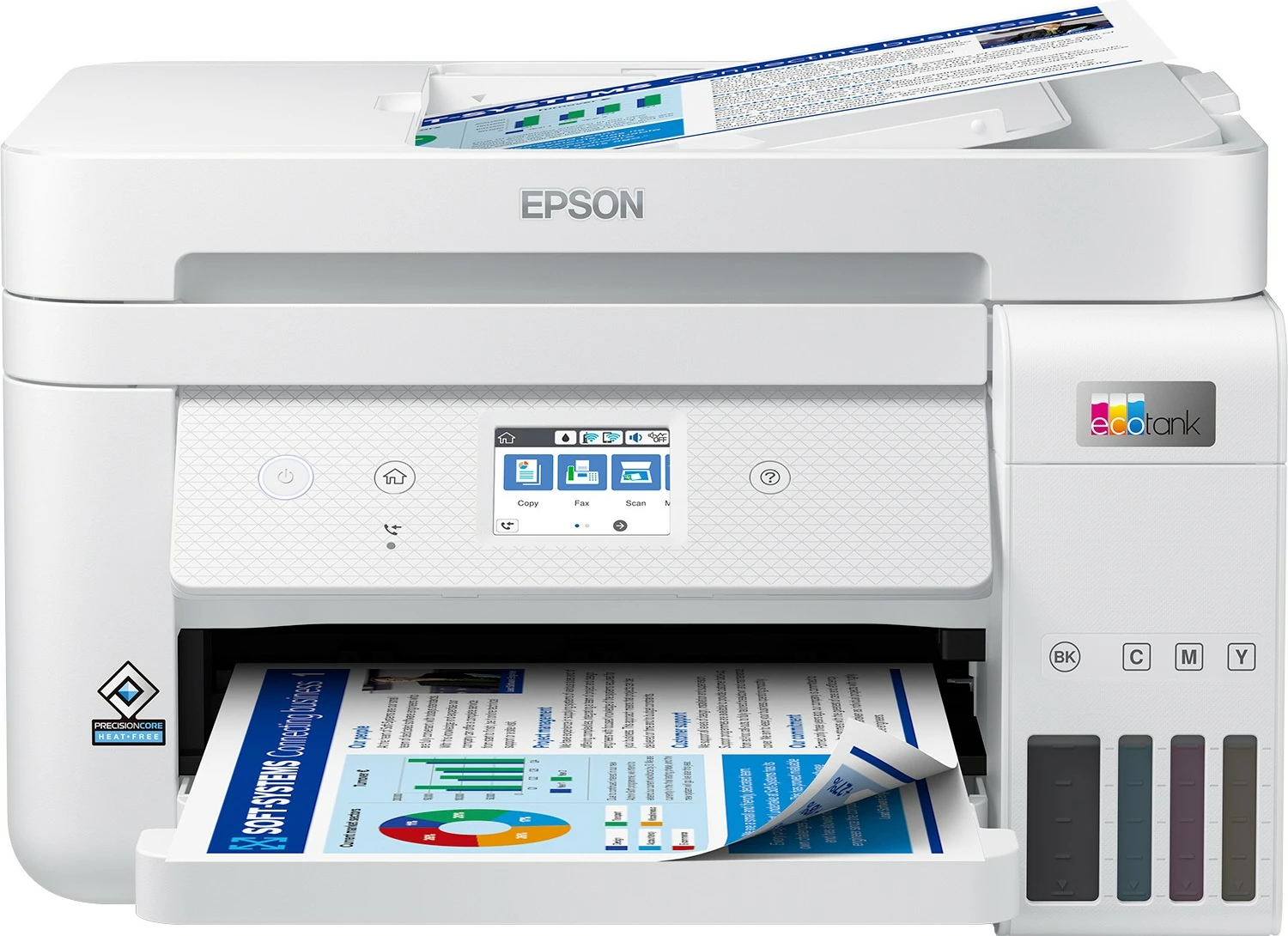 Printer multifunksional Epson EcoTank ET-4856, Wi-Fi, ADF, ekran me prekje, i bardhë