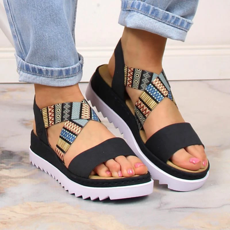 Sandale për femra Rieker, multikolor