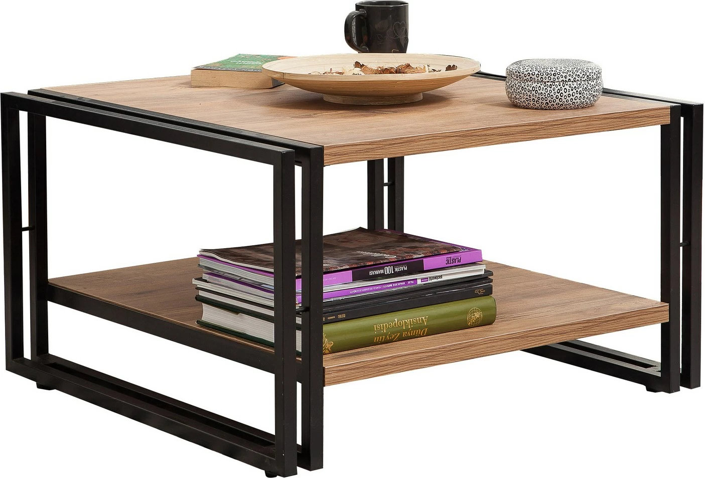 Set mobiljesh për dhomë dite, Skye Decor, Cosmo Takım 24, ngjyrë Atlantic Pine dhe e zezë