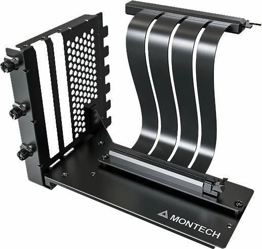 Kit montimi vertikal për GPU Montech VGM 2 PCIe 4.0 x16, Riser 244 mm, i zi