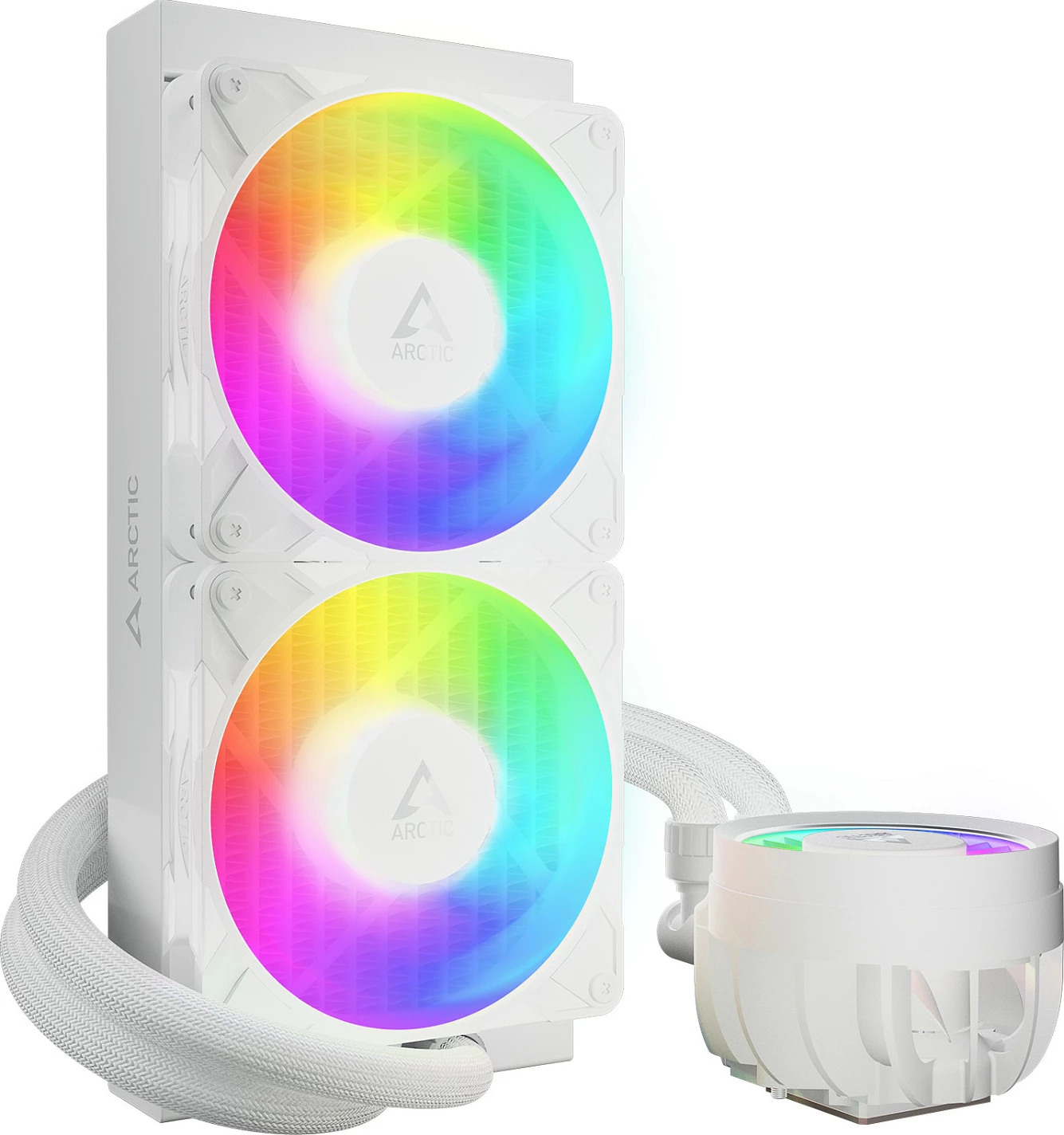 Ftohës i lëngshëm AIO për CPU ARCTIC III Pro 240 A-RGB, radiator 240mm, i bardhë