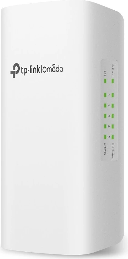 Switch TP-LINK SG2005P-PD Omada, 5 porta gigabit (1 PoE++ IN, 4 PoE+ OUT), i bardhë