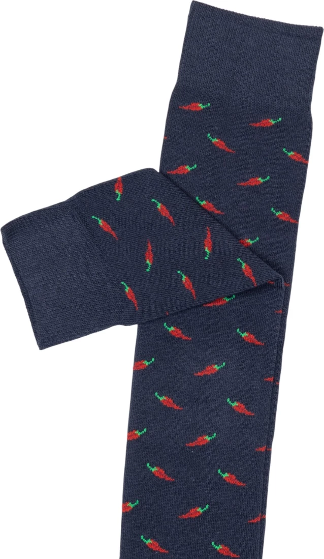 Çorape të gjata për meshkuj YOS Peperoncino, blu