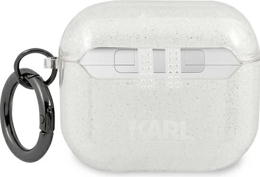 Mbështjellës Karl Lagerfeld KLA3UCHGS për AirPods 3, Choupette Head, TPU, Argjendtë Glitter