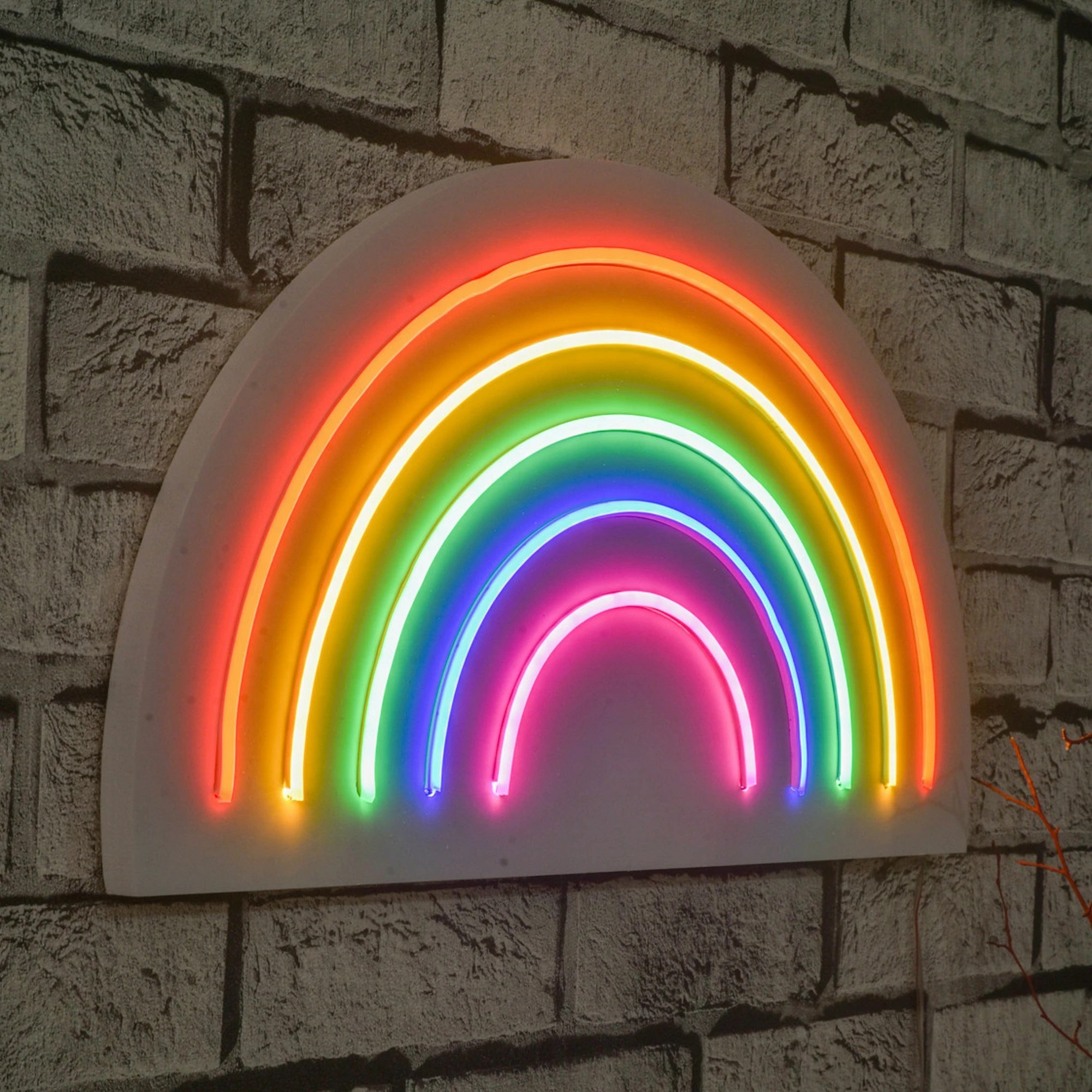 Dritë dekorative LED plastike, ylber, shumëngjyrëshe