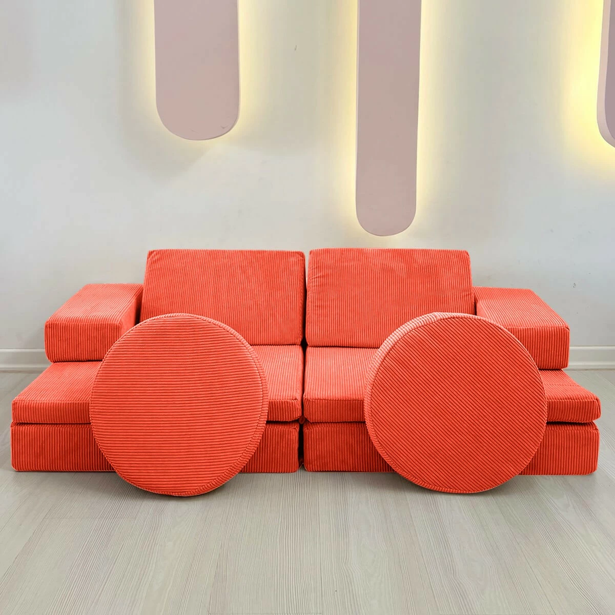 Divan-krevat për dy persona, Atelier del Sofa, Puzzle, portokalli