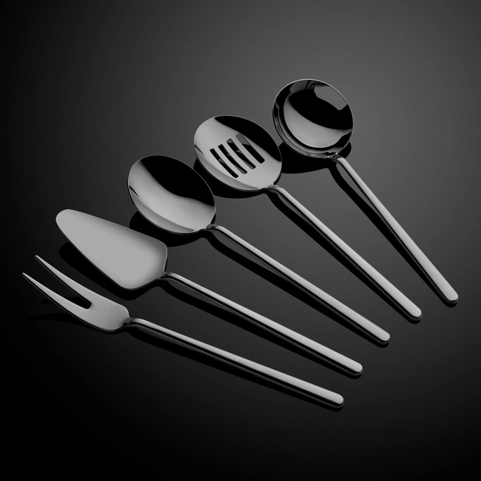 Set shërbimi 5 pjesësh, ngjyrë e zezë, Hermia Concept, Allegra Titanium