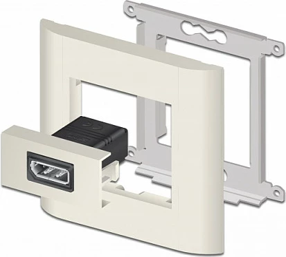 Modul DisplayPort DeLOCK Easy 45, femër, 45 x 22.5 mm, i zi