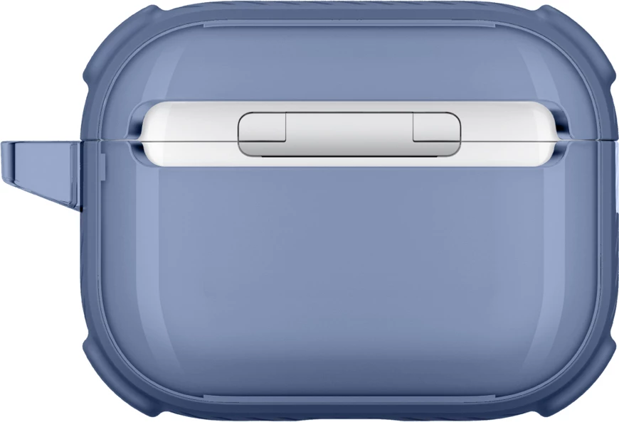 Mbështjellës për kufje AmazingThing Titan Pro Mag Case Clear për AirPods Pro 3, PC+TPU, me karabiner, mbështetje karikim wireless, blu
