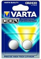 Bateri buton Varta CR2430, 3V Lithium, 2 copë, 280 mAh, argjendtë