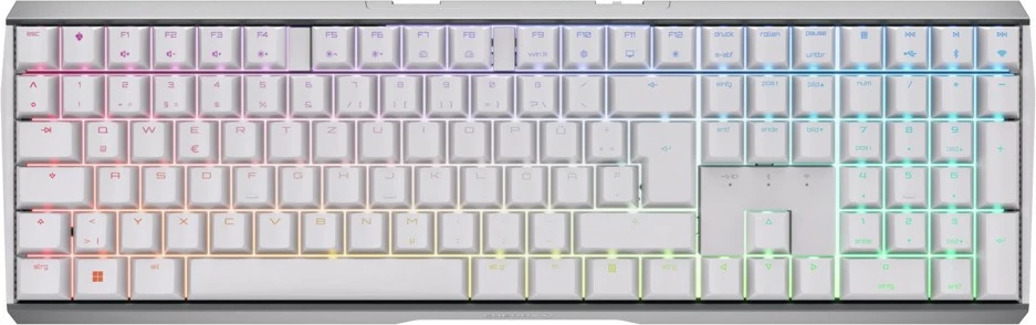 Tastierë mekanike Cherry MX 3.0S Wireless RGB, RF Wireless + Bluetooth, QWERTZ, e bardhë