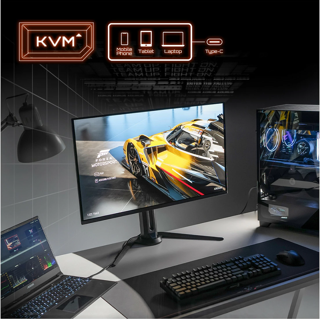Monitor gaming Gigabyte AORUS FO32U, 31.5", 4K UHD, OLED, 165Hz, 0.03ms, i zi