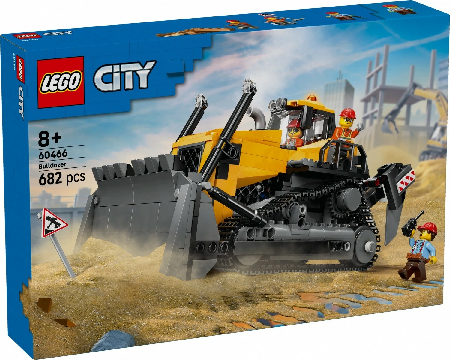 Set LEGO City Buldozer 60466, 682 pjesë, e verdhë