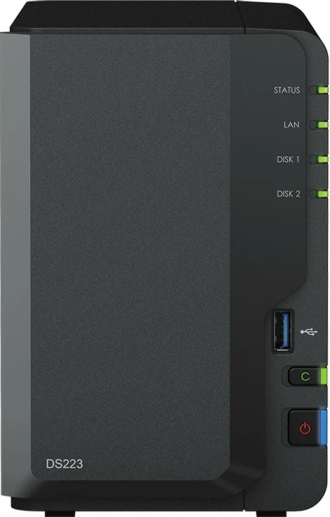 NAS Synology DiskStation DS223, Desktop, Realtek RTD1619B, 2 GB, DDR4