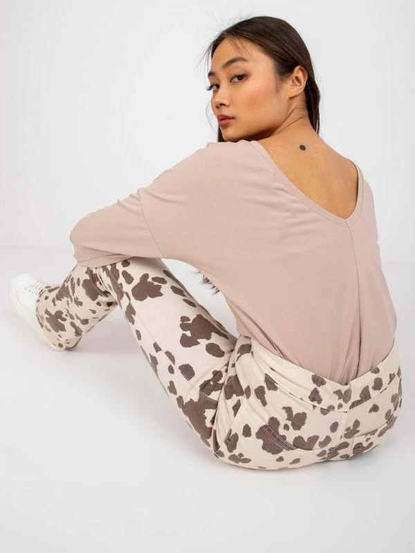 Bluzë femra BASIC FEEL GOOD, bezhë e errët