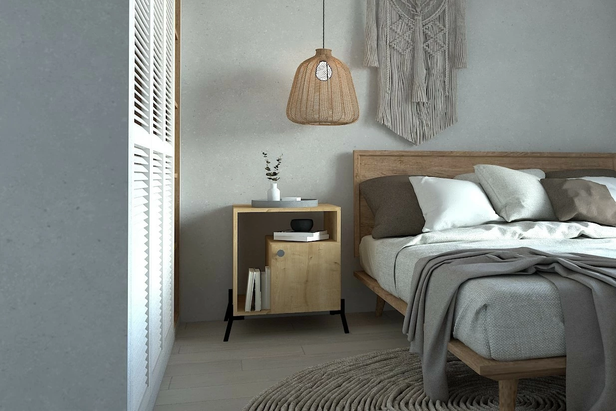 Komodin Hanah Home, Hazal, ngjyrë lisi