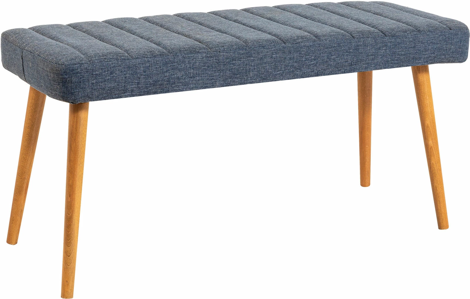 Stol Skye Decor, këmbë druri Atlantic Pine, tapiceri blu navy