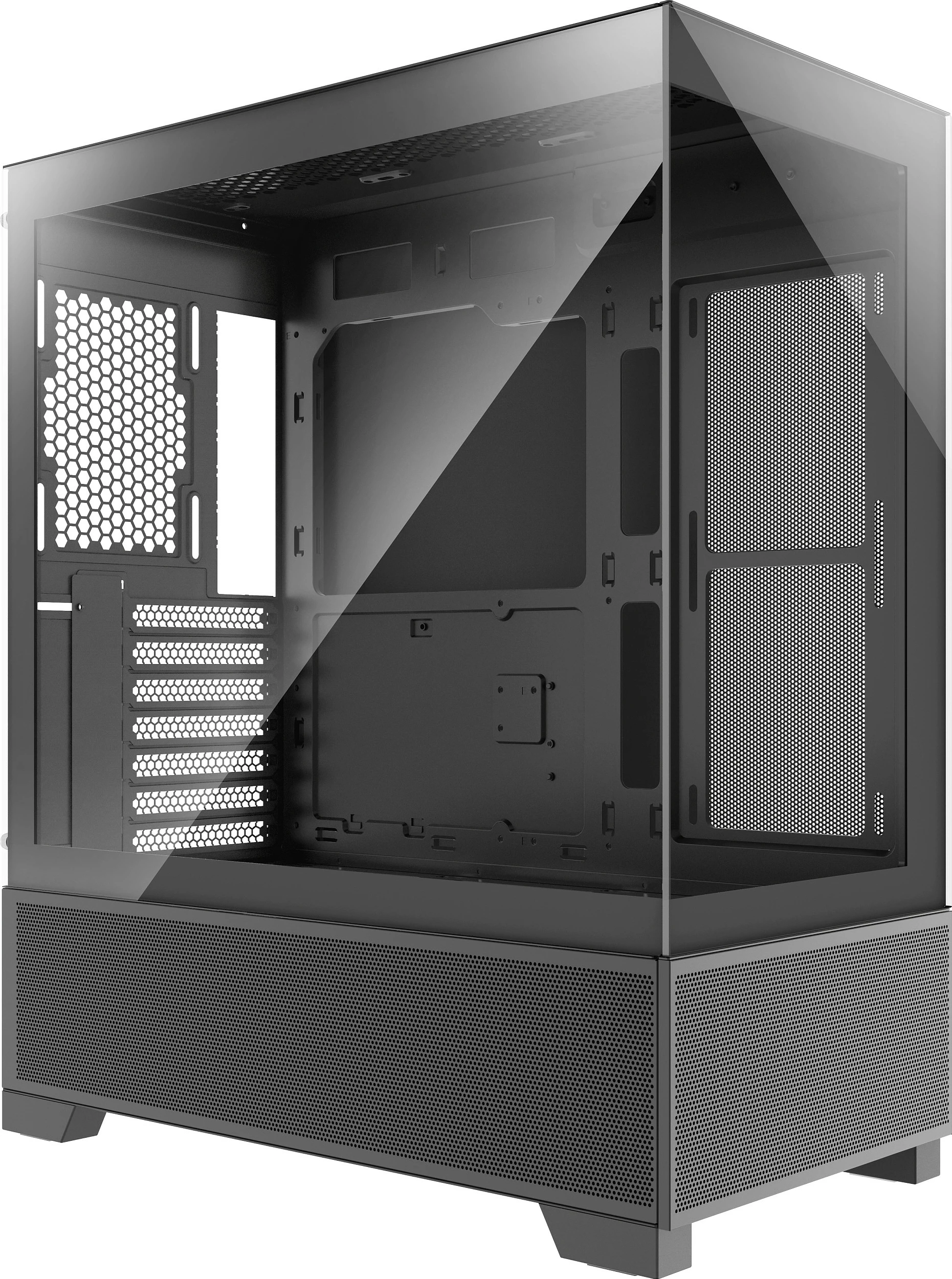 Kasë Xilence Beam XG172, Midi Tower, tempered glass, RGB, e zezë