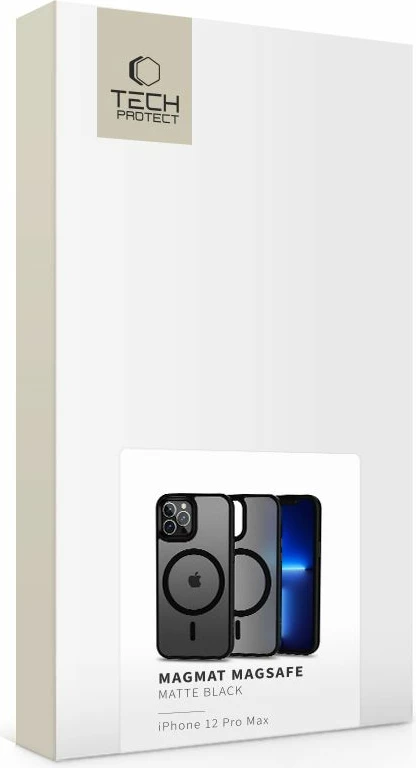 Mbështjellës Tech-Protect MagMat për iPhone 12 Pro Max, MagSafe, e zezë matte
