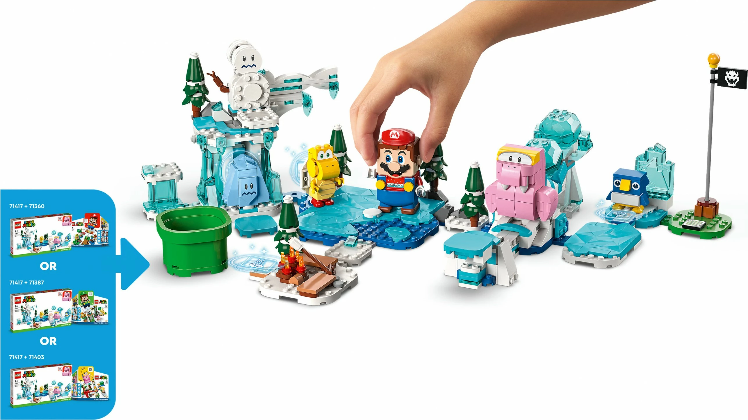 Set ndërtimi LEGO Super Mario Fliprus Snow Adventure Expansion, 567 pjesë, shumëngjyrësh