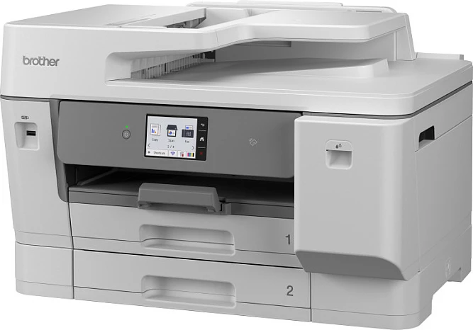 Printer multifunksional Brother MFC-J6975DW, inkjet me ngjyra A3, duplex, Wi‑Fi, Ethernet, 2x250 fletë, ADF 50 fletë, bardhë/gri