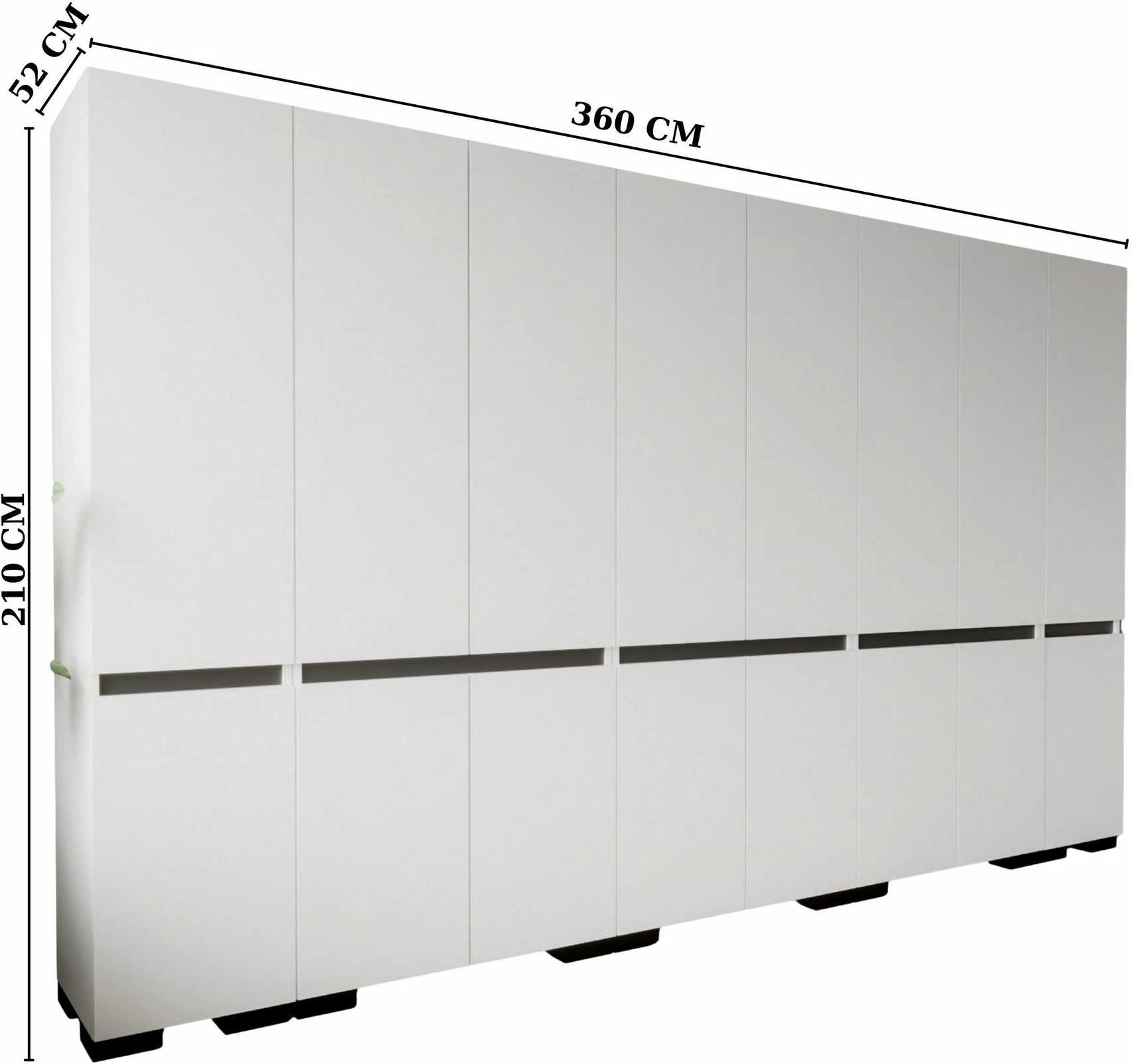 Dollap i madh për rroba, ngjyrë e bardhë dhe antracit, Skye Decor Floransa 360