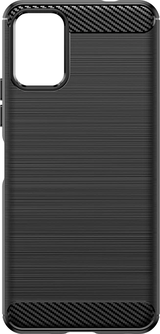 Mbështjellës Hurtel Carbon Case për Nokia C32, silikon, i zi