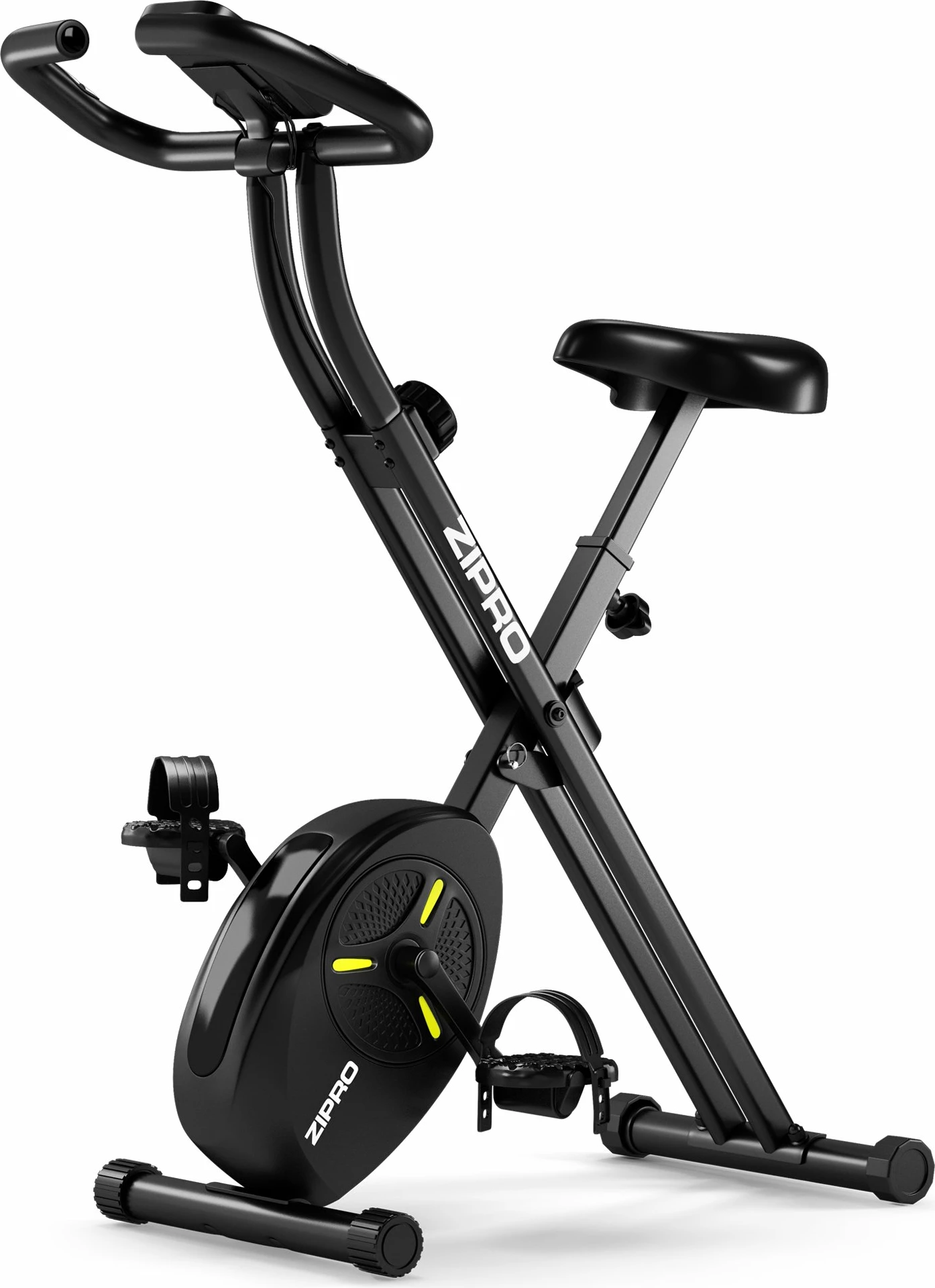 Bicikletë stacionare Zipro Eclipse X e palosshme vertikale, rezistencë magnetike 8 nivele, max 110 kg, e zezë
