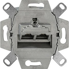 Prizë rrjeti Rutenbeck, dozë nën suva, 2x RJ45, Class EA (Cat6A) ISO 8/8