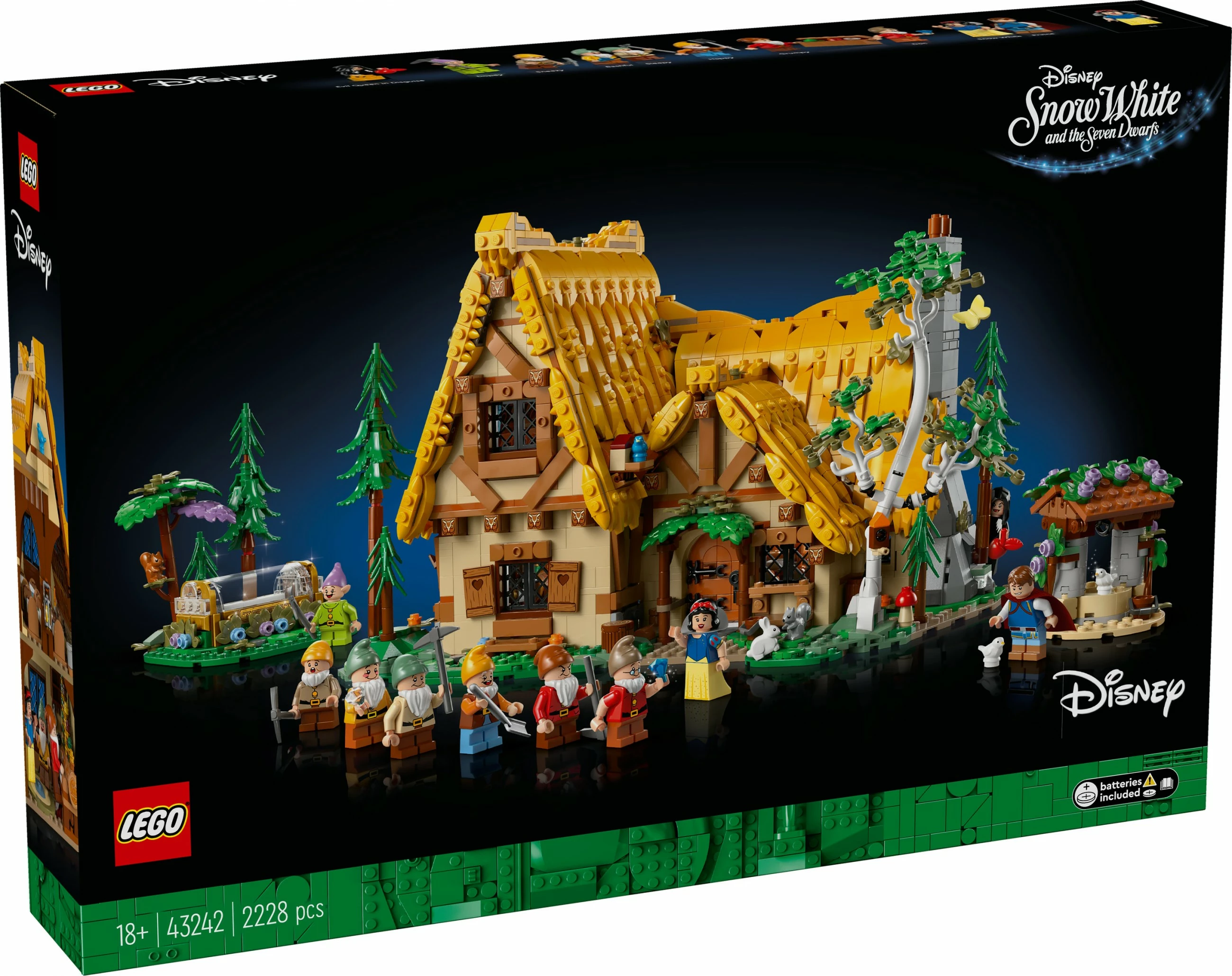 Set ndërtimi LEGO Disney Borëbardha dhe Shtatë Xhuxhat, 2228 pjesë, Multingjyrësh