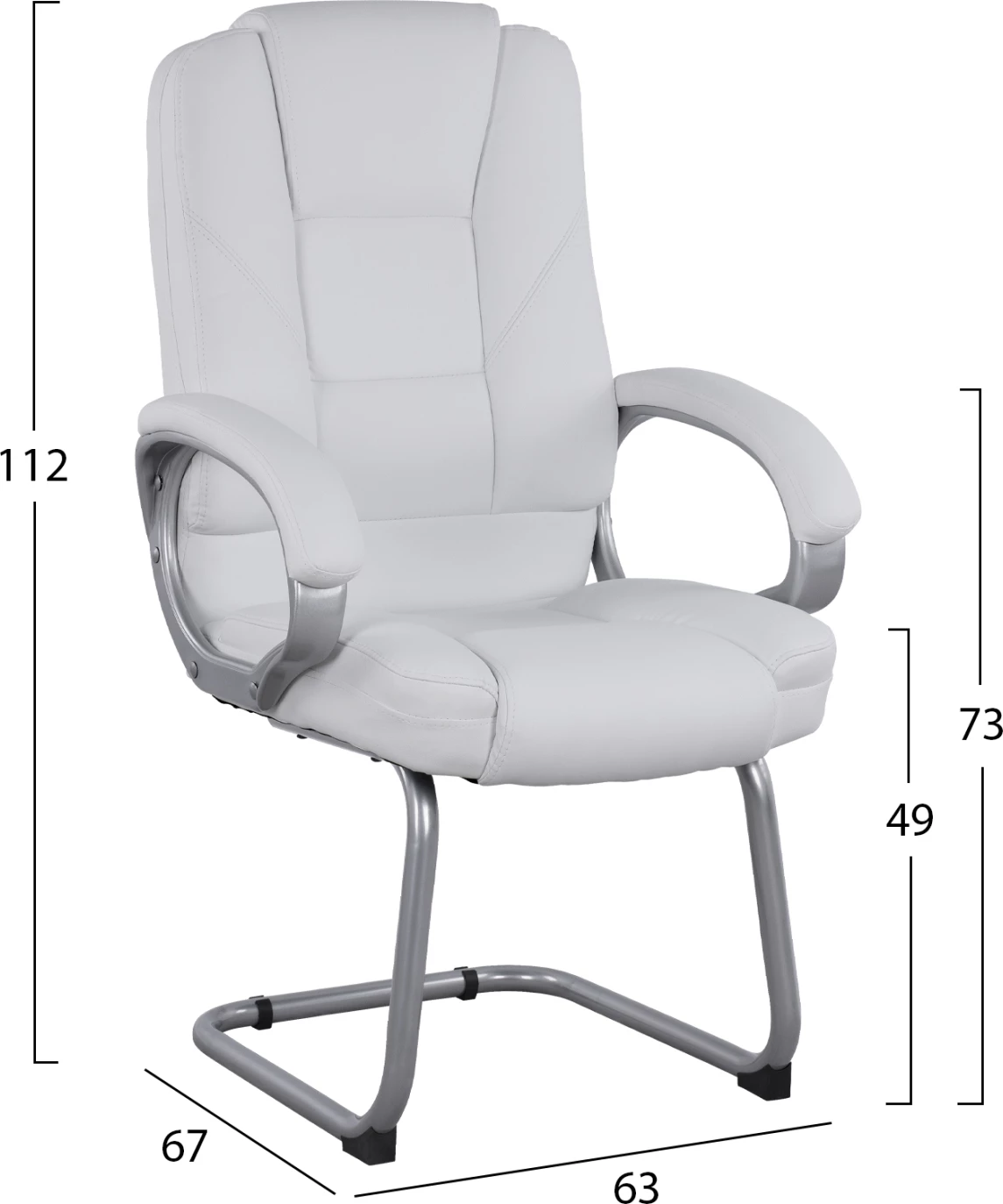 Karrige zyre për vizitorë Sora FH1144.02, e bardhë