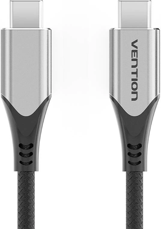 Kabllo USB-C në USB-C Vention TAAHG, 1.5m, 60W, Gri