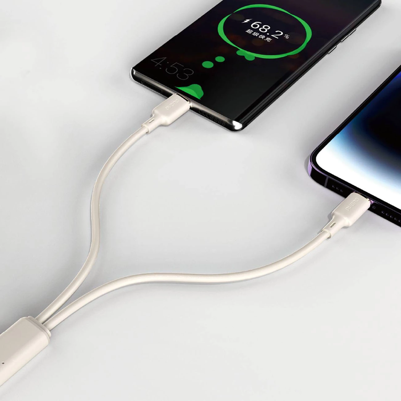Kabllo Dudao L7SCL, USB-C në Lightning, 1m, 30W, Bezhe