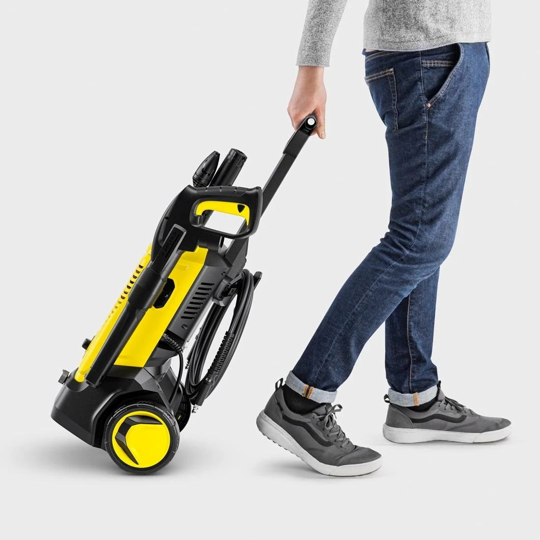 Pastrues me presion, Karcher K 5 (1.679-600.0), 145 bar, 2100 W, 500 l/h, zorrë 8 m, verdhë/zi